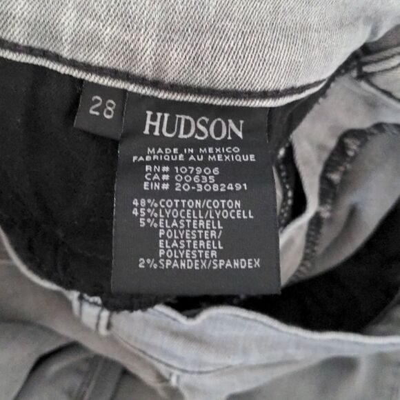Hudson Harkin Crop Super Skinny Cuff Demu Gray Size 28 - Picture 4 of 11